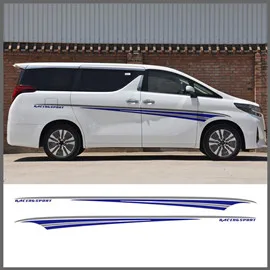 Гоночные спортивные полосы для Toyota Alphard Previa, автомобильный Стайлинг, поясные линии, авто боди, Декор, наклейка, наружная, индивидуальная, Виниловая наклейка