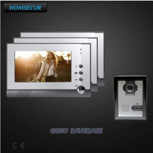 

HOMSECUR 7" Video Door Phone Intercom System Electric Lock Supported for Home Security