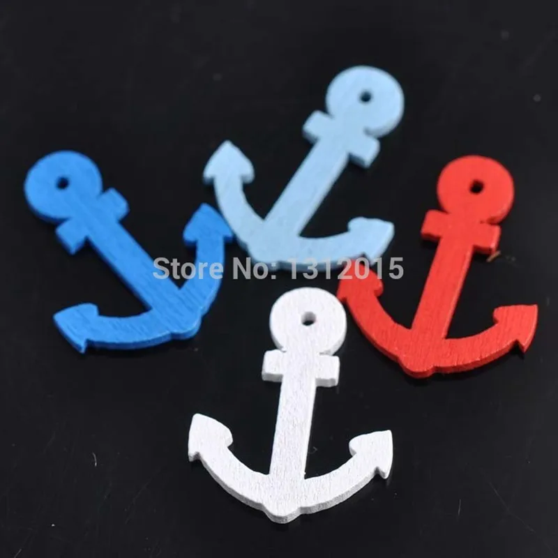 Mixed-wood-carving-Anchor-ship-rudder-wooden-Scrapbooking-Carft-for-nautical-home-decor-Diy-100pcs-20x25mm