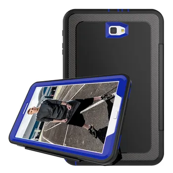 

Shockproof Heavy Duty 3-Folding Stand Kids Case for Samsung Galaxy Tab A 2016 10.1 T580(No Sen) T585 Smart Sleep Wake Cover Case
