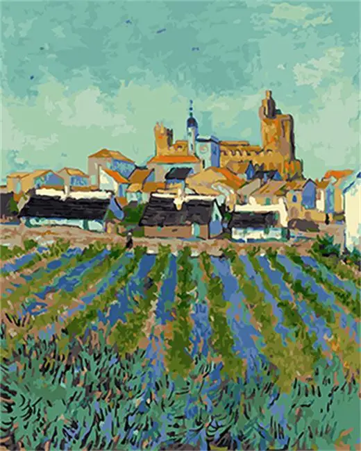 

PAINTBOY Landscape Framed Pictures DIY Painting By Numbers Acrylic Painting On Canvas Wall Art For Living Room Home Decor