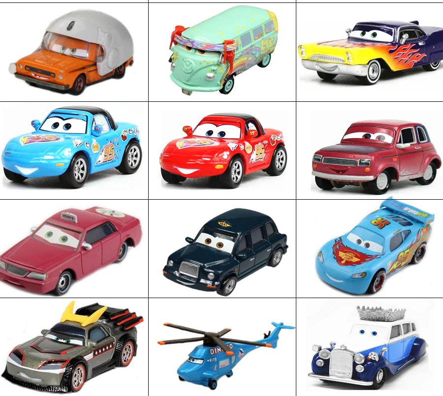 No.136-162 Disney Pixar Cars 3 2 1 METAL Diecast cars 1:55 Rare car collection toys for Children boys Royal Police Truck Mater