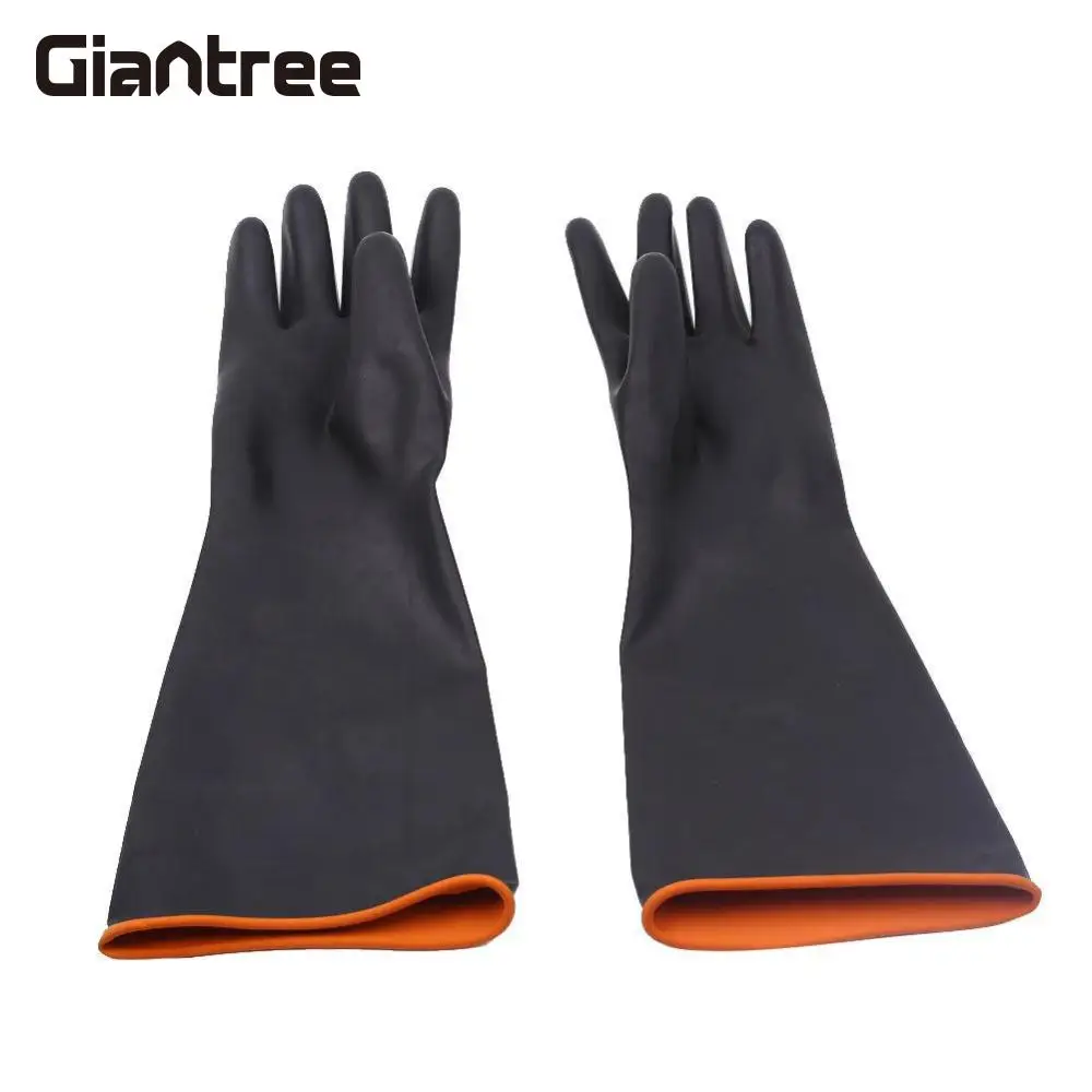 

giantree Soft Waterproof Acid Alkali resistant Industry Rubber Safety Glove Gauntlet soft and flexible seguridad industrial