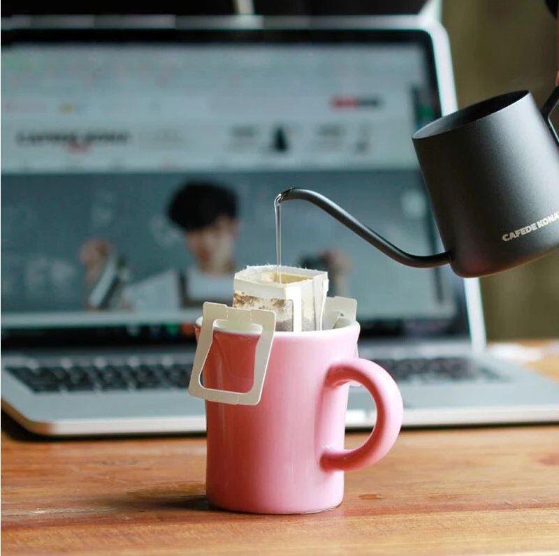 Портативный капельного Кофе чашки фильтра сумки Чай сумка висит чашки фильтры Чай инструмент Офис полезные Кофе инструмент 100 шт./лот