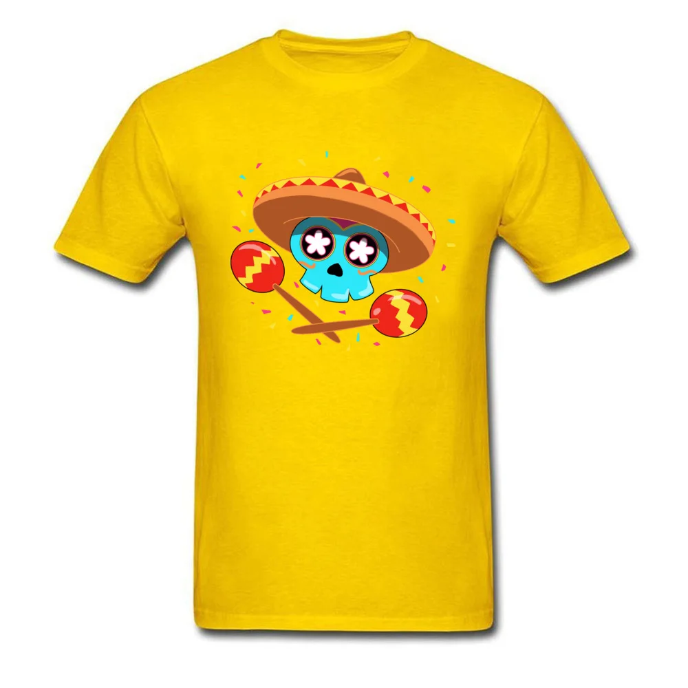 cross maracas 7315 Casual T Shirts for Men 100% Cotton Summer Fall Tops Shirt Clothing Shirt Short Sleeve New Arrival Crewneck cross maracas 7315 yellow