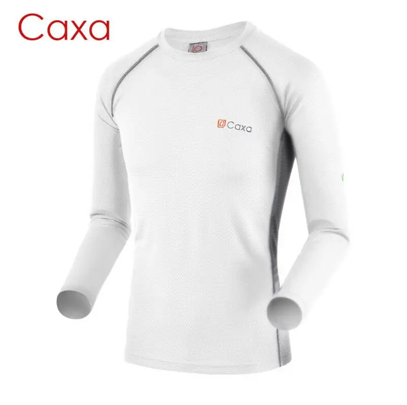 CAXA быстросохнущая дышащая футболка с защитой от катышков уличная спортивная одежда мужская армейская Военная Беговая походная футболка с длинными рукавами