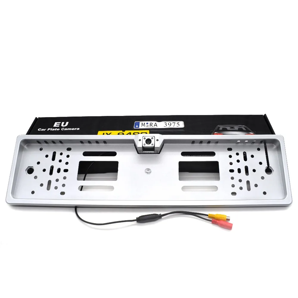 SKYJOYCE Europe license plate frame HD Waterproof European Car License Plate Frame Auto Reverse Rear View Backup Camera 4 LED (6)