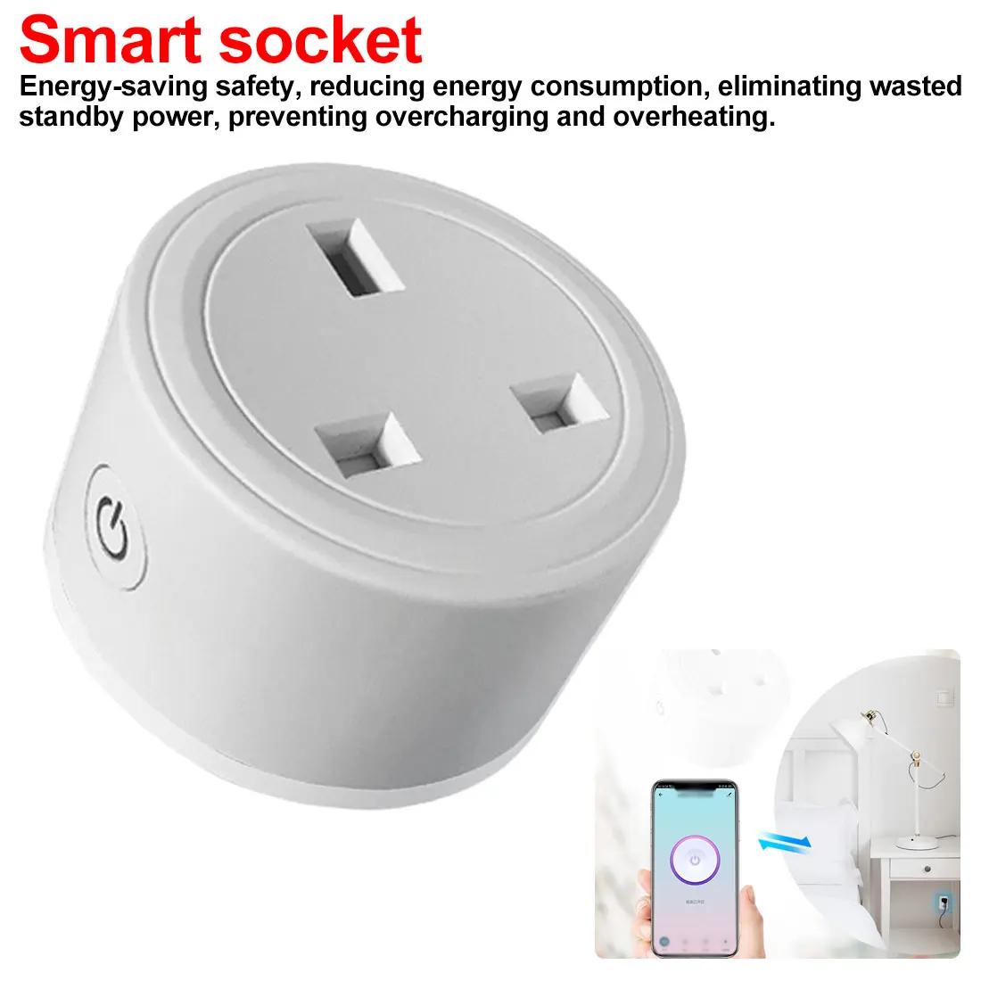 

British standard Smart socket Mini WiFi Smart Outlet Socket Wireless Smart Plug Sockets Power Socket