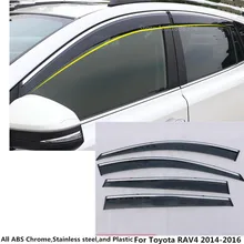 Для Toyota RAV4 кузова Стайлинг Стик лампа пластиковые окна стекло Ветер козырек Дождь/Защита от солнца гвардии Vent часть 4 шт