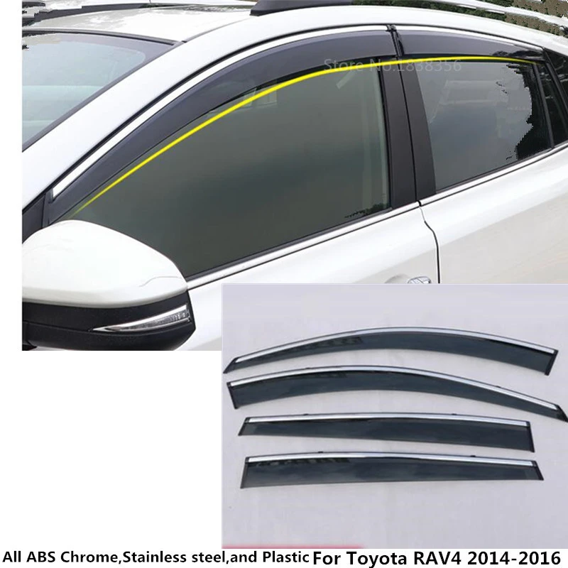 4Pcs Window Visor Vent Shade Rain//Sun//Wind Guard for 2013-2015 Up Honda Accord
