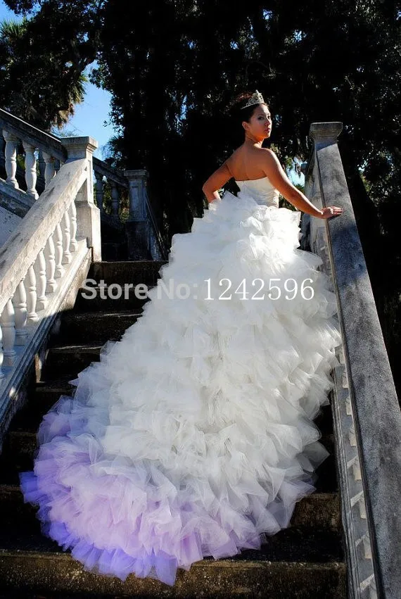 Puffy Wedding Dresses With Long Trains 6