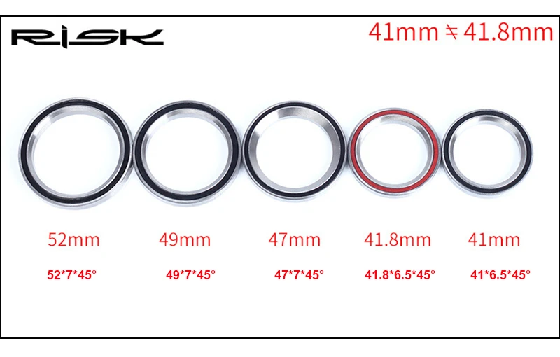 Риска велосипед гарнитура подшипники для ремонта для 28,6/44/30 мм гарнитура горный bicyclce Сталь подшипник 41/41. 8/47/49/52 мм ремонт Запчасти