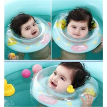 Надувные детские плавательный круг для шеи плавание шеи кольцо 3-18 месяцев надувной круг для купания ребенка круг плавание тренер плавание ming бассейн аксессуары