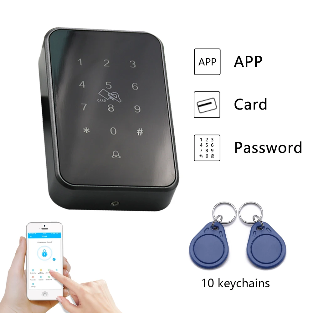 Длинный Rnage контроль Bluetooth Wifi цифровой замок контроль доступа Читатель электронный умный Дверной Замок Стекло безопасный замок на дверь для офиса
