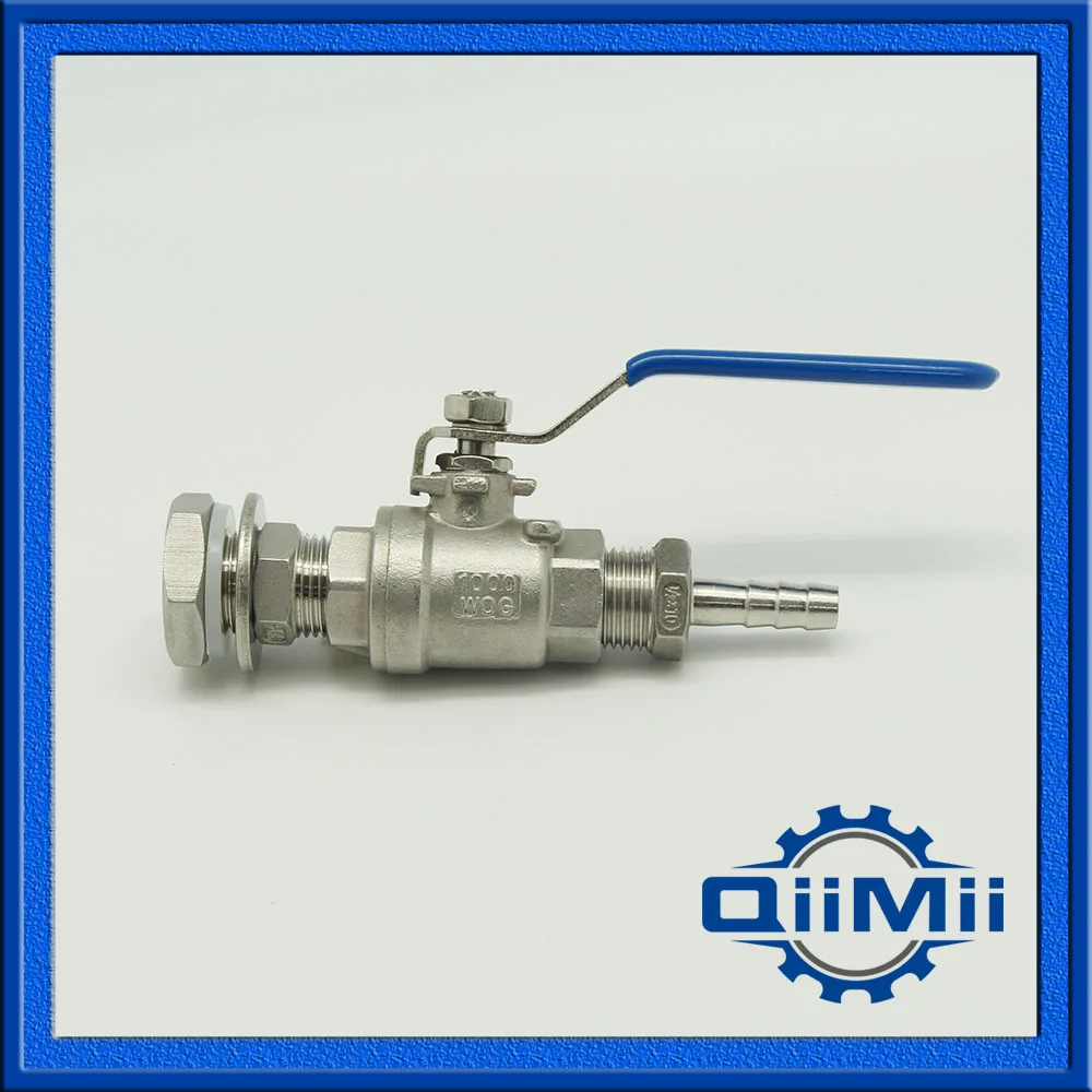 

1/2" Female Stainless Steel Weldless Compact Ball Valve & Barb-Homebrew Beer Kettle Pot