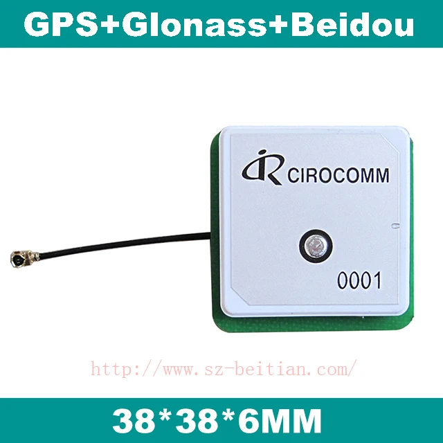 GPS антенна BeiDou + GLONASS внутренняя активная патч cirocomm GNSS 38*38*6 мм стандартная|Приемник