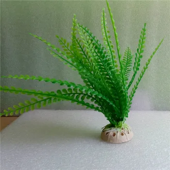 

1 Pcs Green Plastic Plant Grass for Aquarium Fish Tank Landscape Decoration Pretty Aquarium Plant