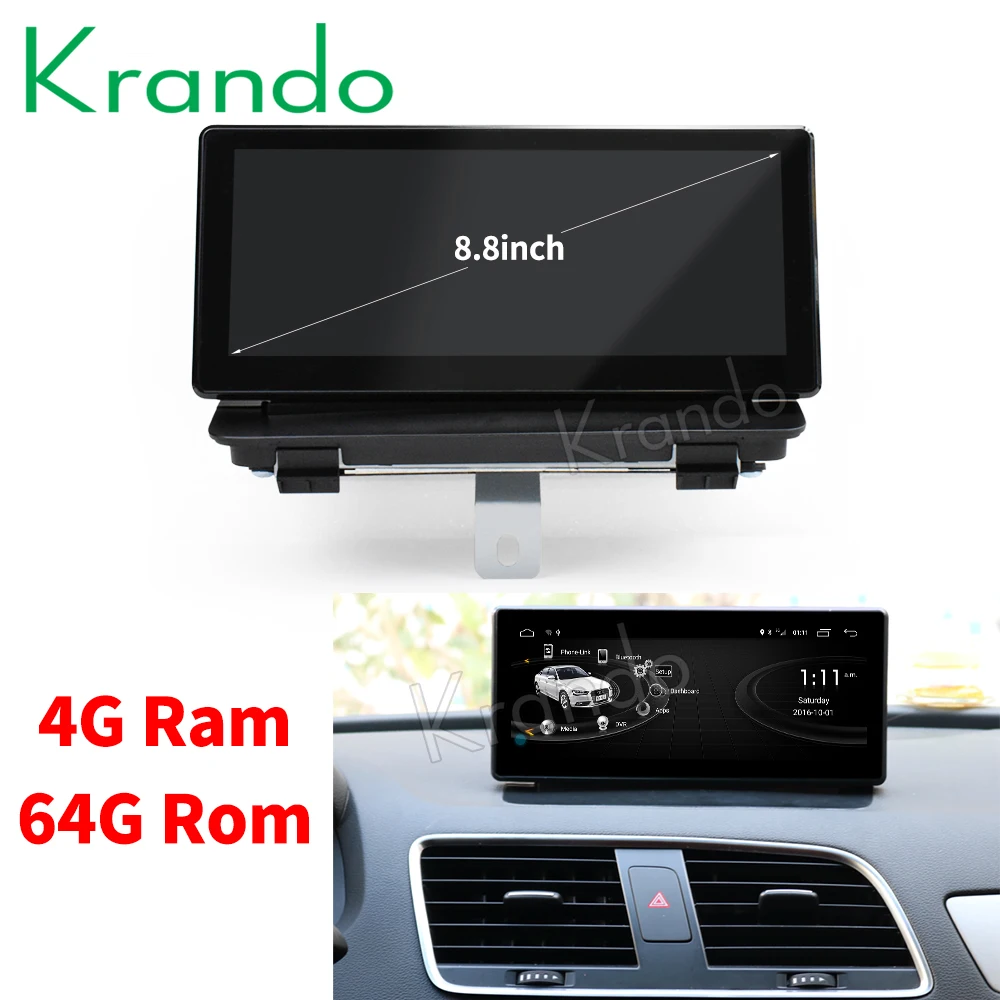 

Krando Android 8.1 8.8'' car radio audio stereo navigation system GPS for Audi Q3 multimedia player with bluetooth WiFi