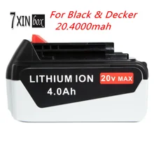 20 В 4000 мАч Li-Ion Замена Мощный Инструмент Батареи для ЧЕРНЫХ & DECKER LBX20 LBXR20-OPE LB2X4020-OPE BDCDMT120 CHH2220 EPL188KB