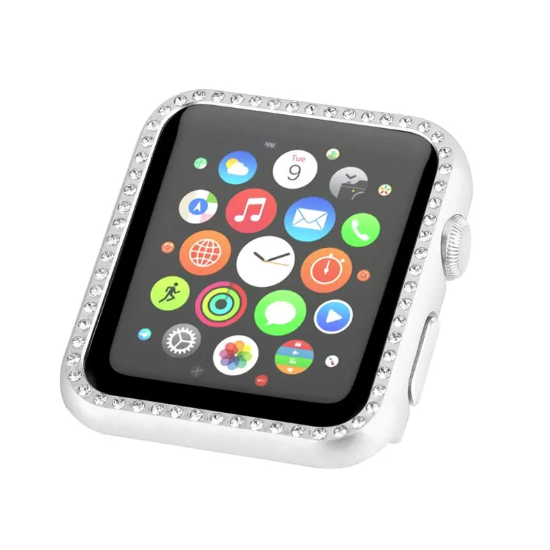 Алмазная крышка для Apple watch case 4 42 мм 38 мм 44 мм 40 мм бампер Iwatch series 4 3 2 защитный корпус рамка часы аксессуары