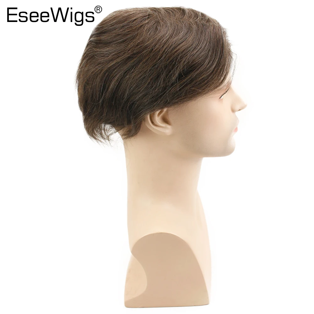 Eseewigs Для мужчин волосы накладки из искусственных волос полностью искусственной