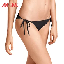 M&M, 20 цветов, одноцветные женские трусики бикини с низкой талией и завязками по бокам, пляжные трусы для девочек, женские трусы, летние бразильские плавки
