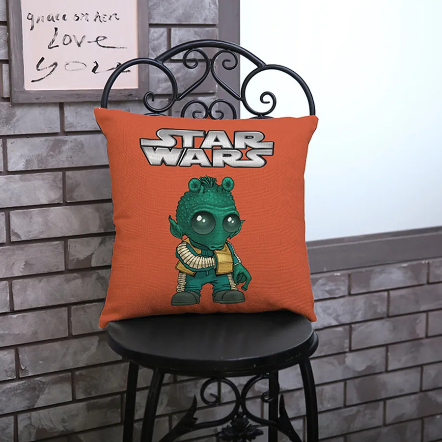 حرب النجوم نمط رمي الوسائد الأسود المحارب يودا سلسلة القطن الكتان وسادة مكتب أريكة ديكور المنزل الخلفي المخدة حرب النجوم نمط رمي الوسائد الأسود المحارب يودا سلسلة القطن الكتان وسادة مكتب أريكة ديكور المنزل الخلفي المخدة