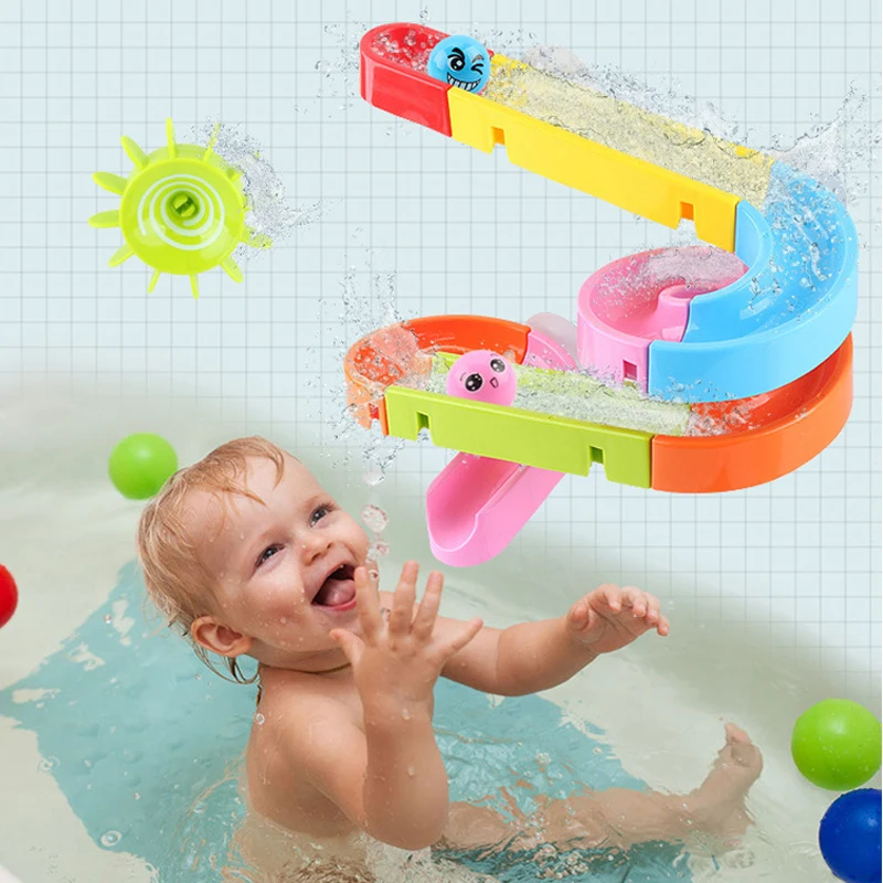 

New Suction Cup Orbits Track Bath Toys Kids Bathroom Bathtub Toys Water Games Toys Shower Games Swimming pool waterfall toys