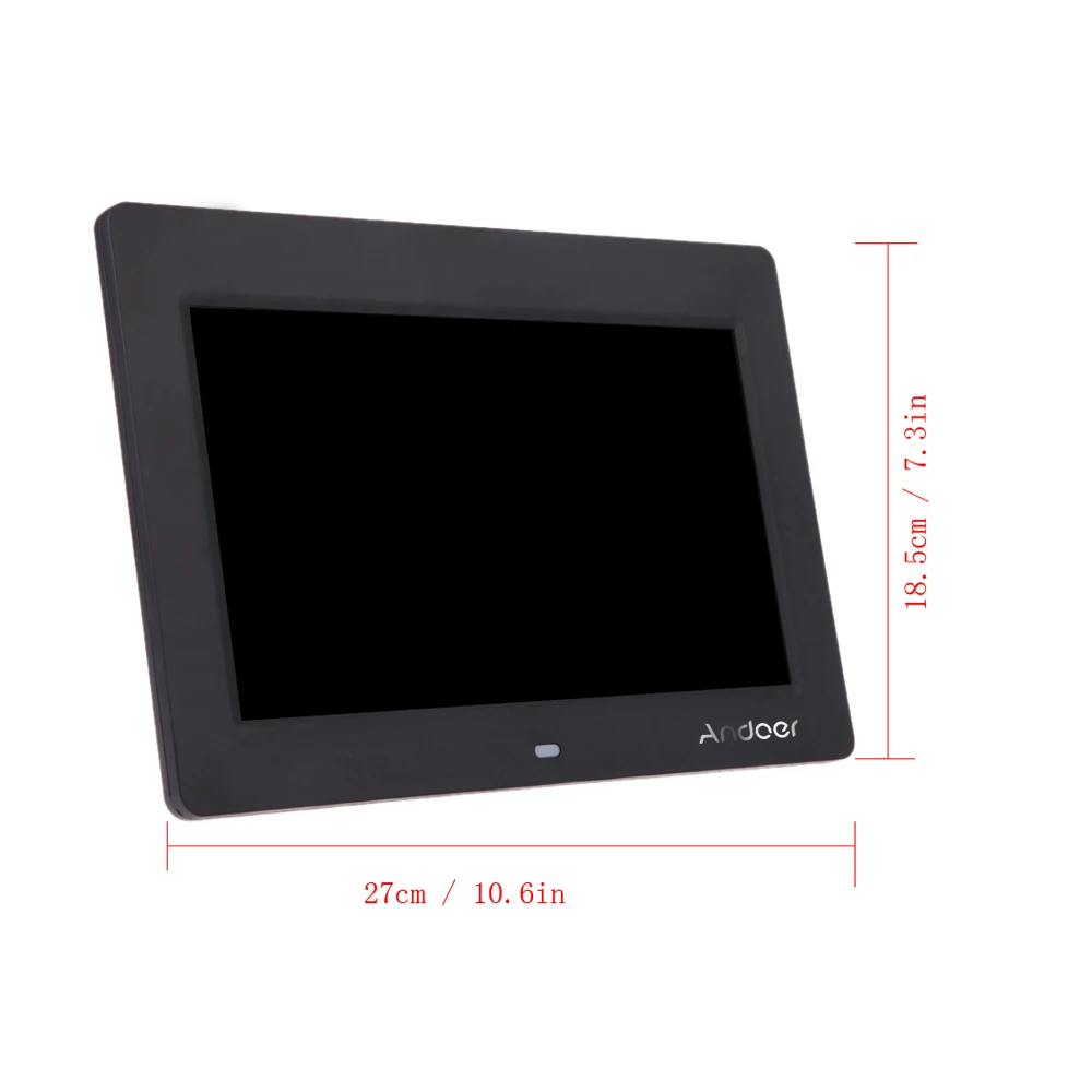 Andoer цифровая фоторамка 10 ''HD TFT-LCD 1024*600 с часами MP3 MP4 функция видеоплеера с удаленным рабочим столом