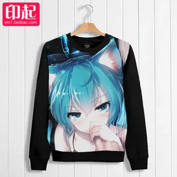 

Autumn&Winter Round neck Long Sleeve Anime Hatsune Miku Cosplay Hoodies Coat For Men&Women Sweatshirts