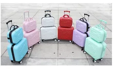 Wholesale!Girls cute 14 16 abs hello kitty travel luggage sets,high quality female lovely travel luggage suitcase on wheels
