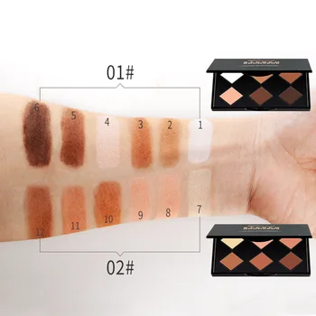 

Magical Halo 6 Colors Concealer Cream Contour Palette Kit Professional Makeup Bronzer Highlighter Powder Trimming Face Brighten