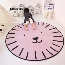Лутаси мультфильм лев печатных круглый ковер для гостиной компьютерное кресло области ковры детская игровая палатка пол коврик гардеробный ковер