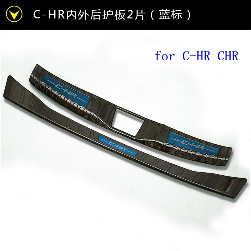 

Car-covers 304 Stainless Steel car Rear Bumper Protector Sill for Toyota C-HR CHR 2016 2017 2018 Car styling