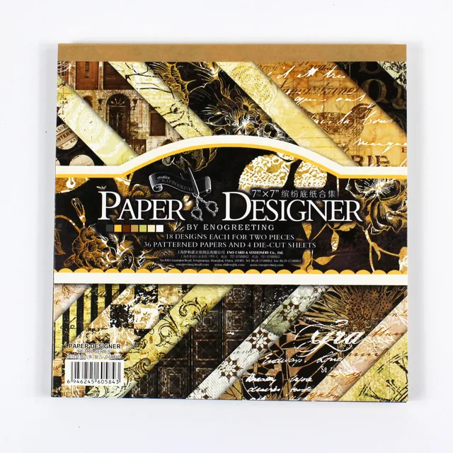 Best Price ENOGREETING 7''classic black theme vintage scrapbooking paper set 40sheets 22patterns background paper pad Best Price ENOGREETING 7''classic black theme vintage scrapbooking paper set 40sheets 22patterns background paper pad