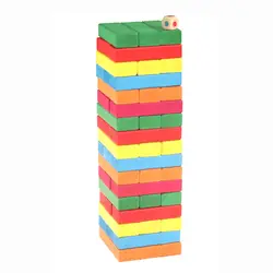 51 шт./компл. красочные Jenga обучающая доска игра семья/вечерние лучший подарок для детей Высокое качество строительные блоки игра