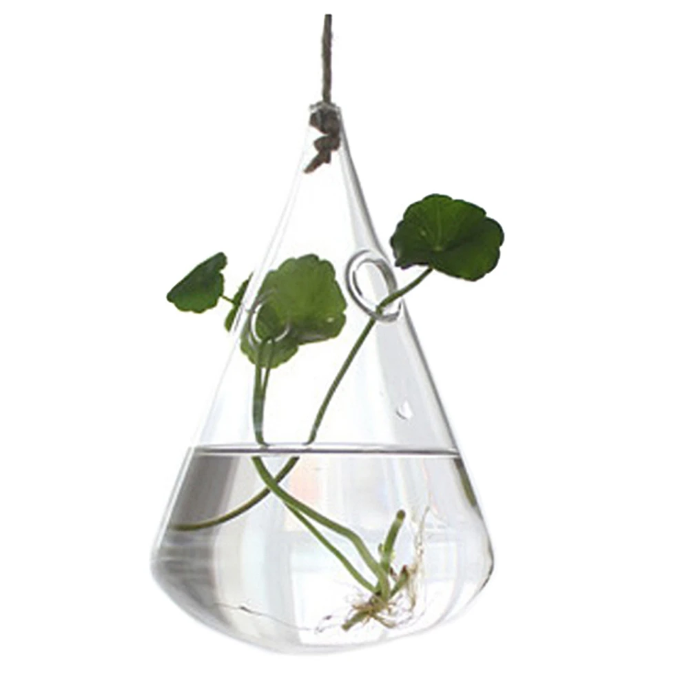 Прозрачный стеклянный подвесной шар ваза для цветов подвесной контейнер для сада домашний декор боросиликатное микро-ландшафтное стекло ваза