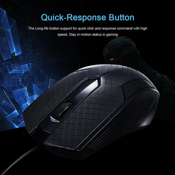 

Gaming Mouse 3-Button USB Optical Wired Mouse with 1.1M Cord Compatible with Windows 7/8/10/XP MacOS Mouse Gamer