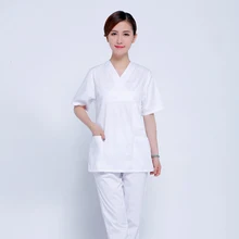 В Корейском стиле Для женщин летние шорты рукав Медсестра равномерное больница хирургические Спецодежда медицинская Скребки Красота Салон спецодежды униформа