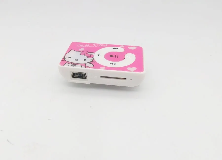 Модный MP3 музыкальный плеер hello kitty с поддержкой Micro TF карты с наушниками Hello kiItty и мини-usb