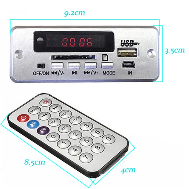 Супер цифровой аудио без потерь WAV декодер плата MP3 плеер FM радио 6 12 В|decoder board|decoder