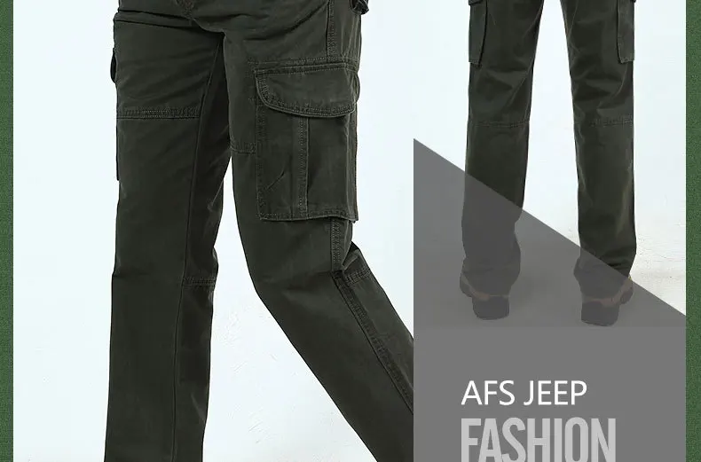 AFS JEEP, Брендовые мужские брюки-карго, хлопок, армейские, военные, для бега, с несколькими карманами, брюки-карго для мужчин, Pantalon Homme