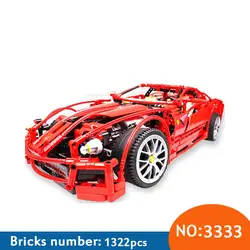 3333 гоночный автомобиль строительные блоки DIY Кирпичи набор игрушек автомобильные гонщики автомобиль подарок игрушки для детей