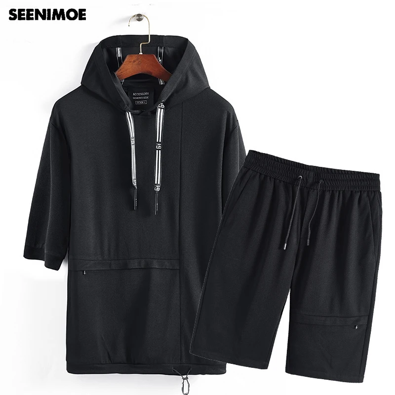 

Seenimoe 2019 Brand Tracksuit Mens Sets Sportsman Wear Two Piece Track suit For Men Hooded Sweatshirt + Pants Sportsman Wear