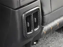 for Jeep Compass 2017 2018 ABS Matte and Carbon fibre Car Back Rear Air Condition outlet Vent frame cover trim Car Accessories universal under dashboard ac condition evaporator air vent kit for truck van tractor jeep street hot rod vintage car