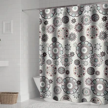 Водонепроницаемый полиэстер занавеска для душа печать шторы в ванную комнату душ с высококачественными крючками больше размеров занавеска для душа Горячая
