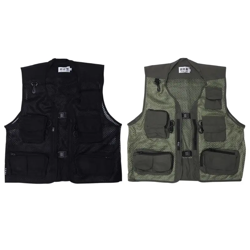 

Fishing Vest Professional Outdoor Sports Mesh Breathable Jacket Multi Pockets Ultralight Quick Dry Men Waistcoat Clothes Coat