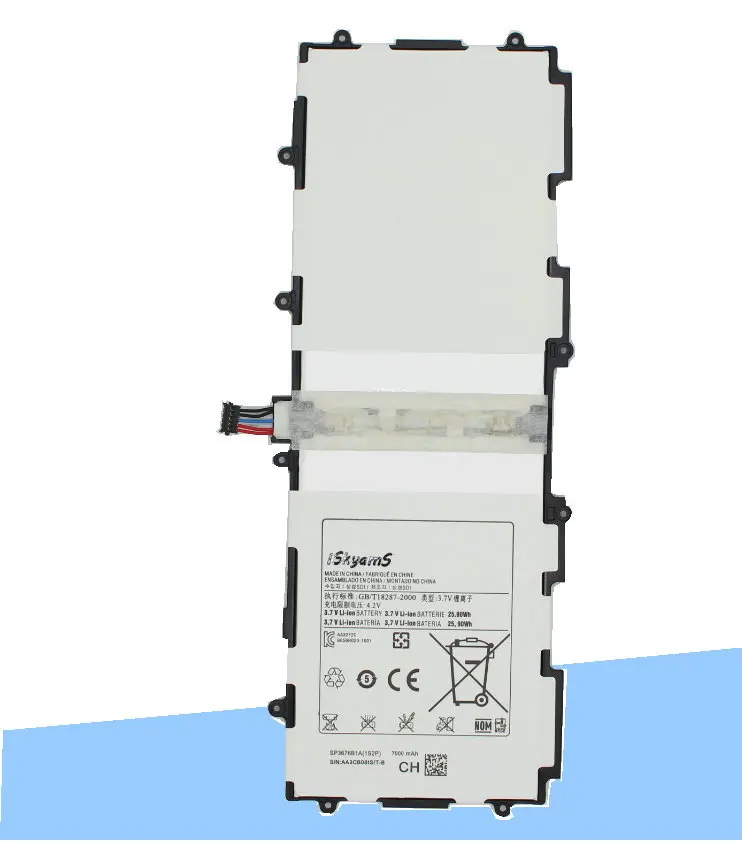 ISkyamS 1x7000 мАч SP3676B1A(1S2P) запасной аккумулятор для Samsung Galaxy Tablet Tab 2 Note 10 1 P5100 P5110 P7500 P7510