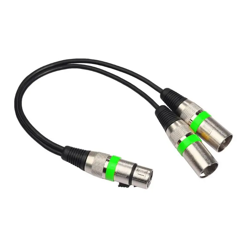 3Pin XLR гнездовой разъем на 2 папа кабель Шнур для аудио миксера усилители микрофон