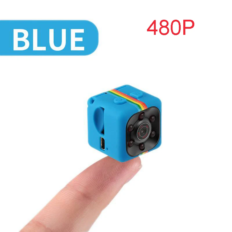 Blue SQ11 мини камера 480P датчик ночного видения Видеокамера мини видеокамера Спортивная камера Автомобильный видеорегистратор Видео Диктофон поддержка 32g карта - Цвет: Blue